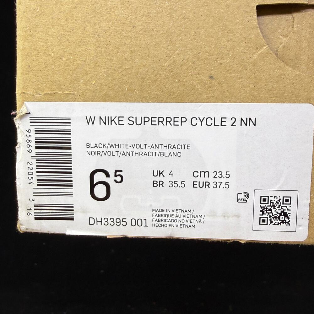 Nike SuperRep Cycle 2 DH3395 001 Black Cycling Bike Shoe Sneaker Size 6.5 - Picture 10 of 10